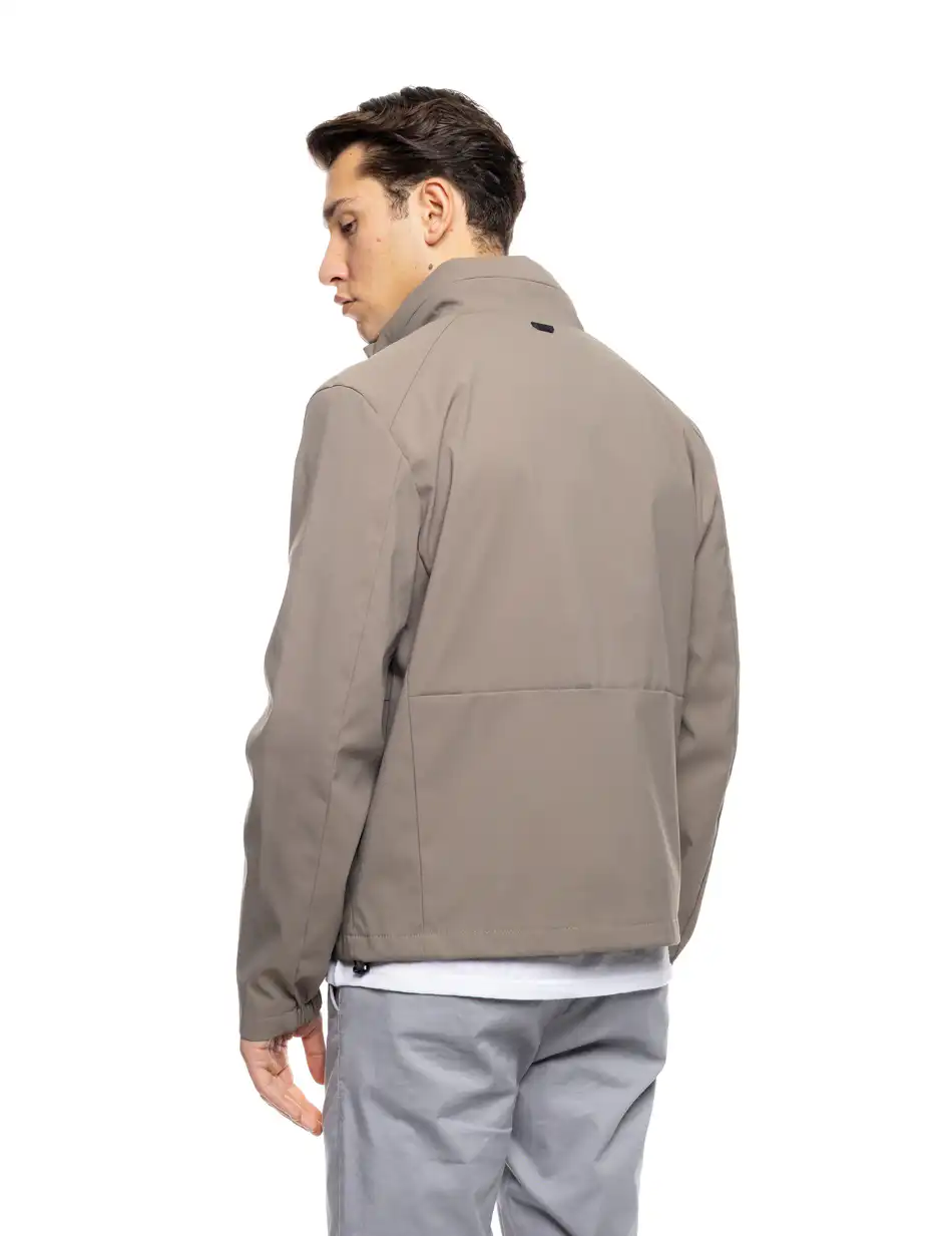 B' Ανδρικό κοντό πανωφόρι με κρυφή κουκούλα 53-201-004 KHAKI