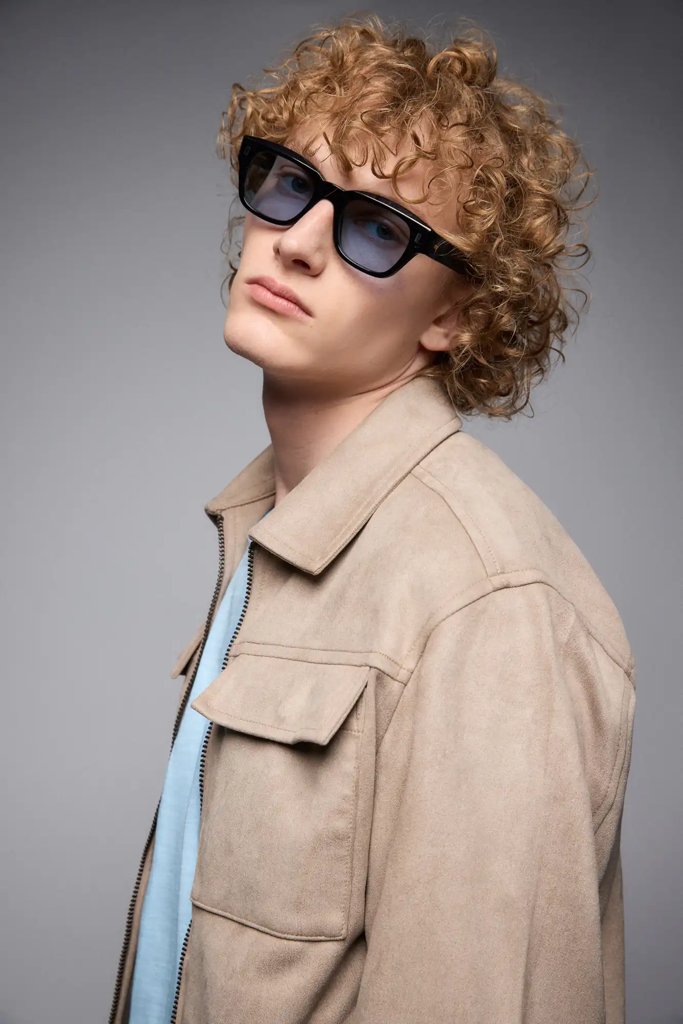 ST' Ανδρικό πανωφόρι τύπου sacket 53-201-010 BEIGE