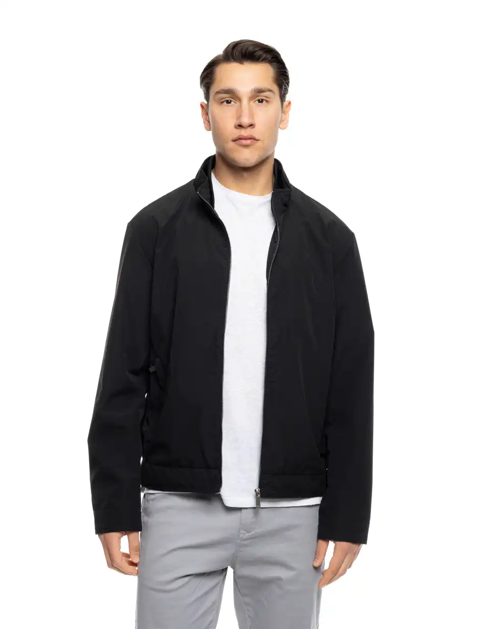 S' Ανδρικό κοντό πανωφόρι με λάστιχο 53-201-015 BLACK