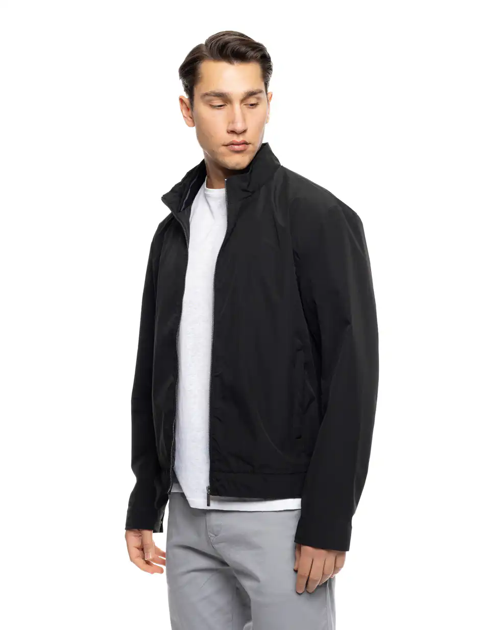 S' Ανδρικό κοντό πανωφόρι με λάστιχο 53-201-015 BLACK