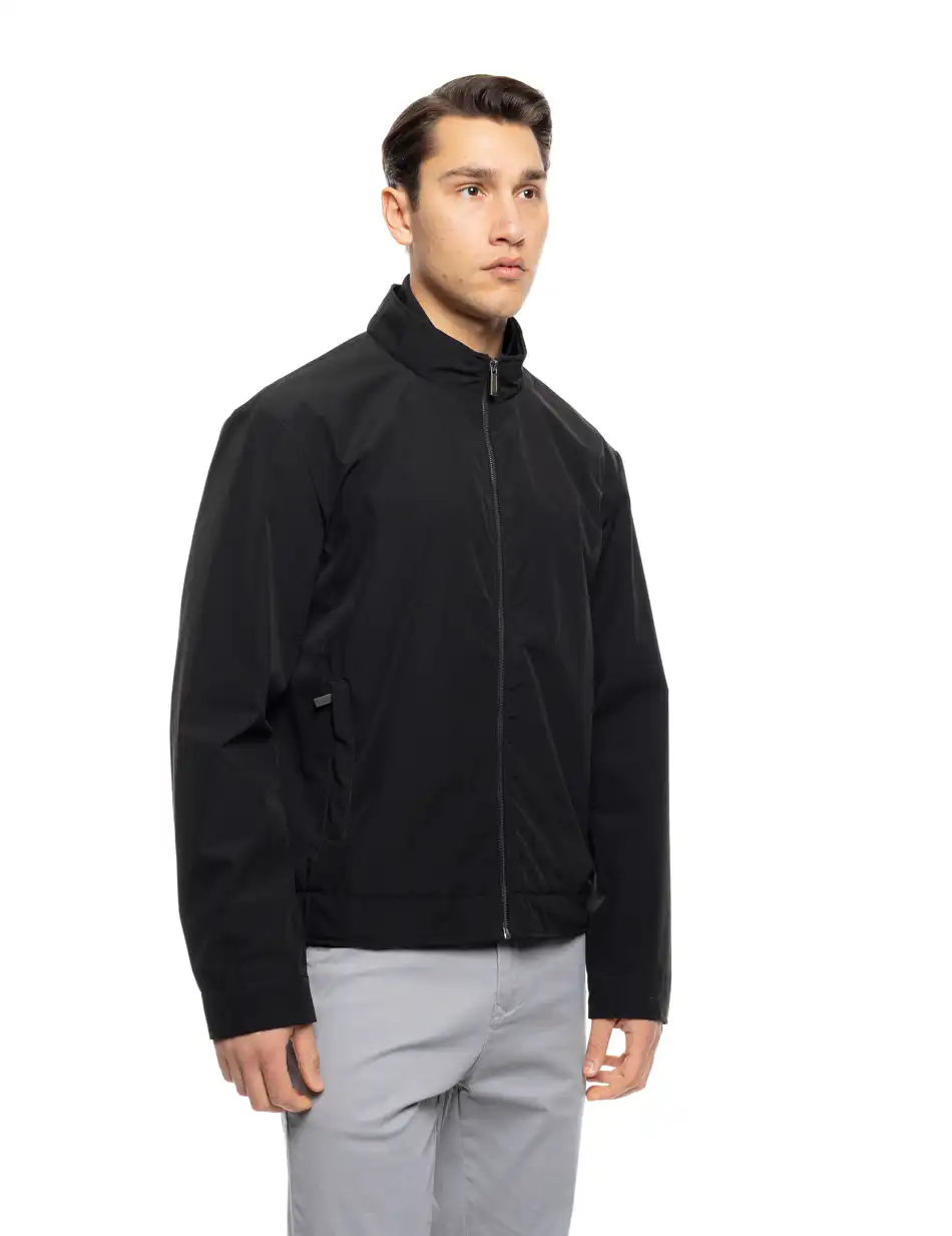 S' Ανδρικό κοντό πανωφόρι με λάστιχο 53-201-015 BLACK