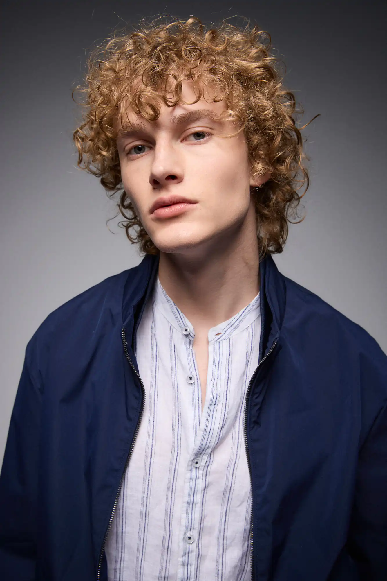 S' Ανδρικό κοντό πανωφόρι με λάστιχο 53-201-015 NAVY