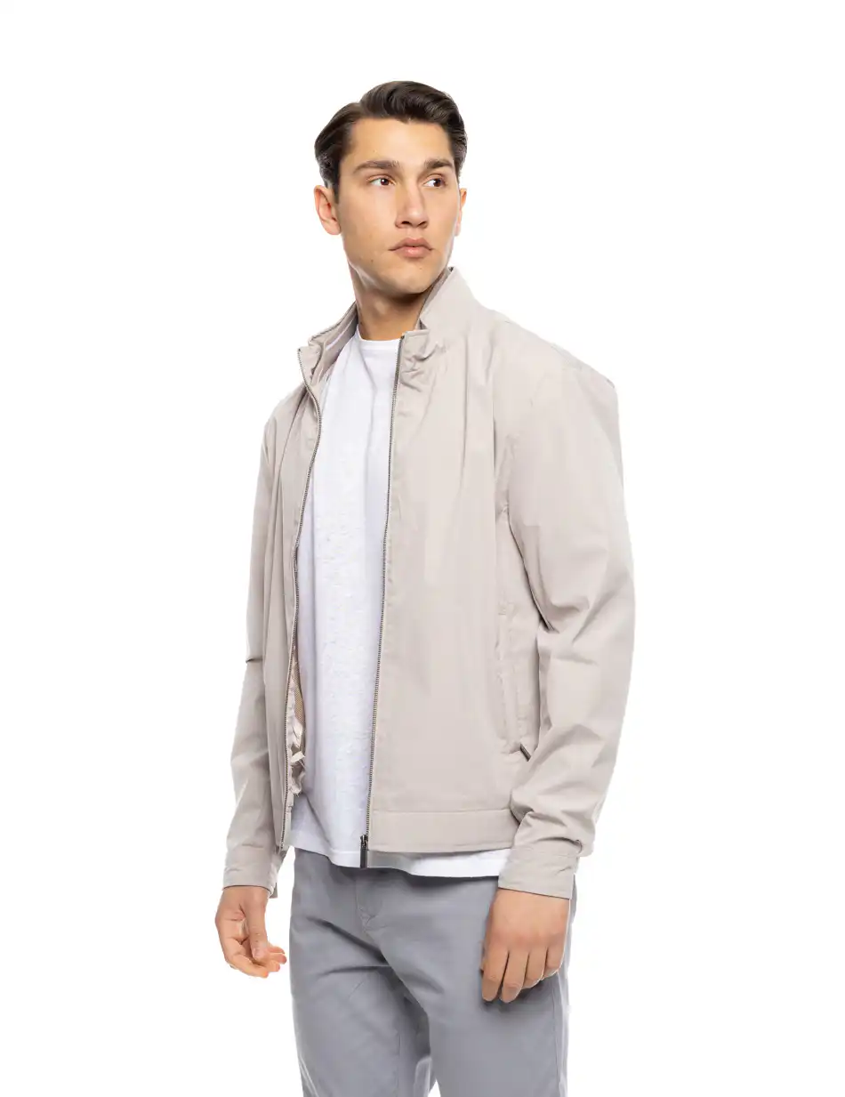 S' Ανδρικό κοντό πανωφόρι με λάστιχο 53-201-015 LT BEIGE