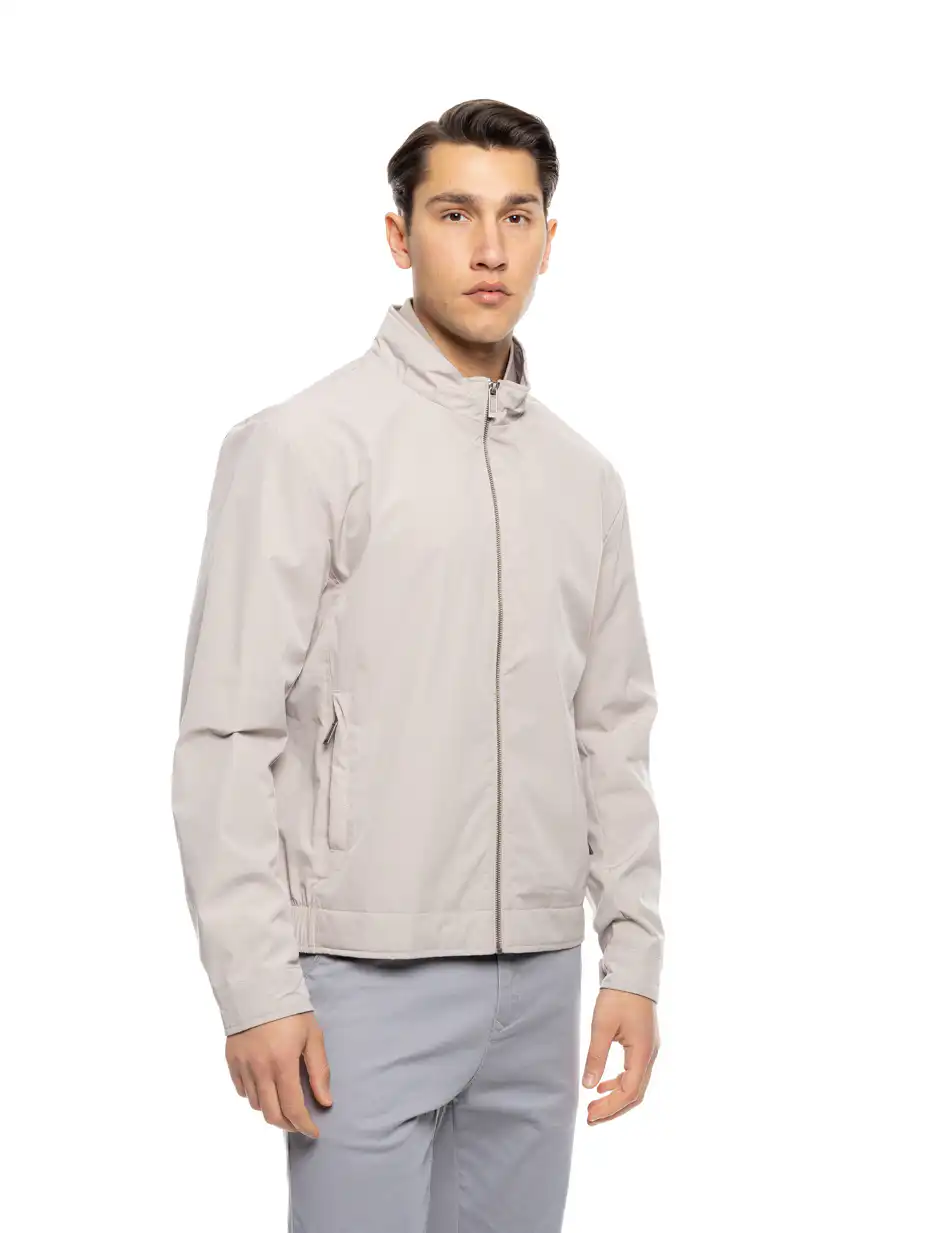 S' Ανδρικό κοντό πανωφόρι με λάστιχο 53-201-015 LT BEIGE