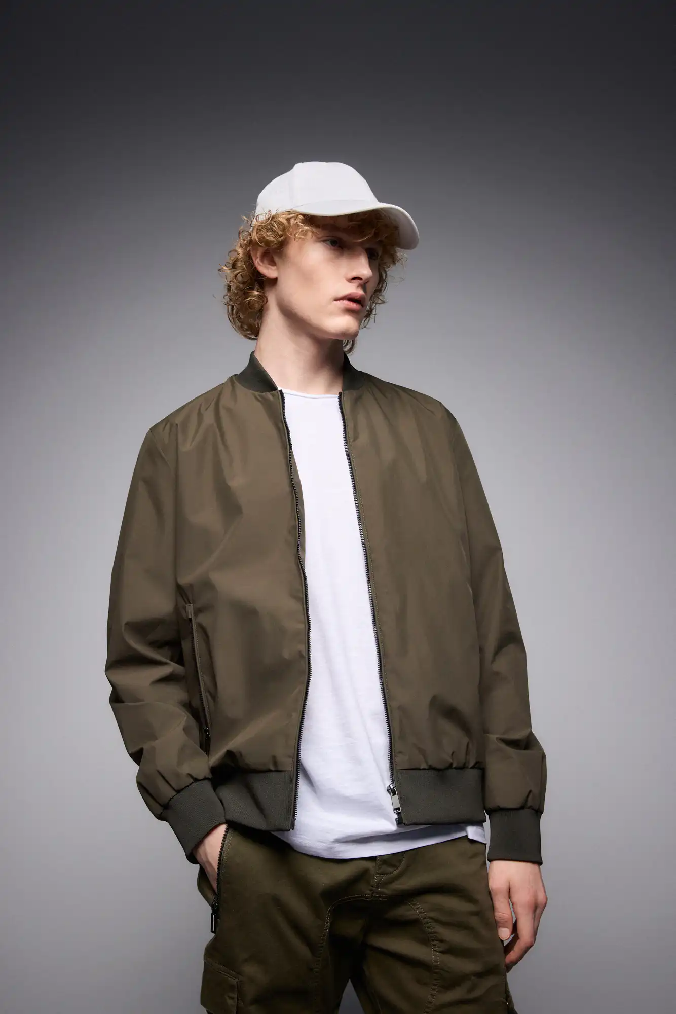 S' Ανδρικό κοντό πανωφόρι 53-201-026 GREEN