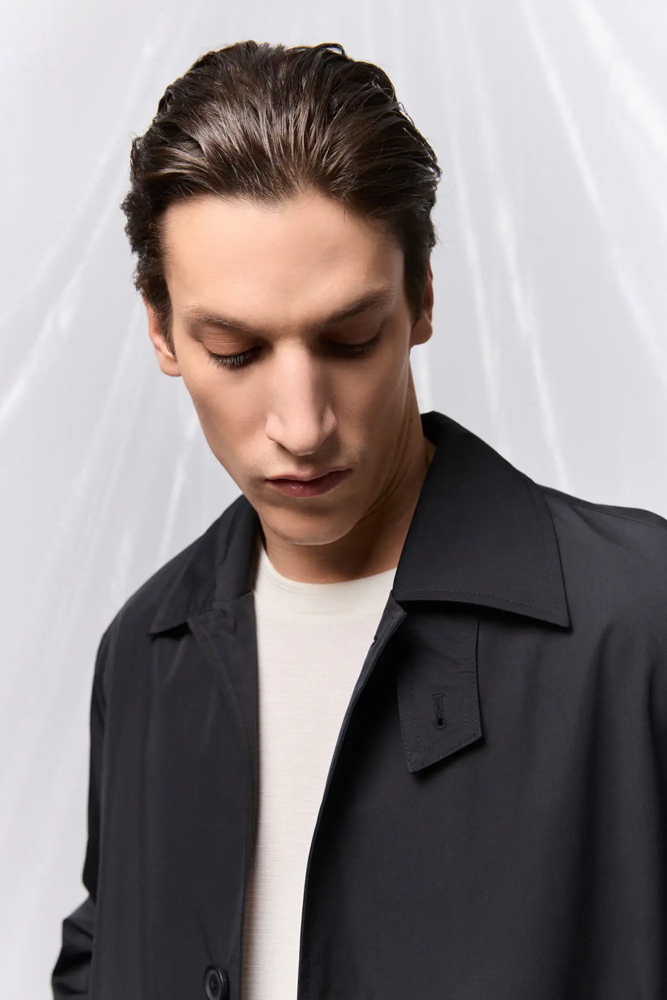 B' Ανδρική demi καμπαρντίνα 53-201-037 BLACK