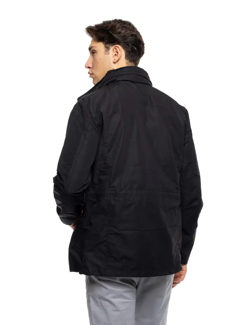 B' Ανδρικό πανωφόρι τύπου σαφαρι με τσεπες 53-201-048 BLACK