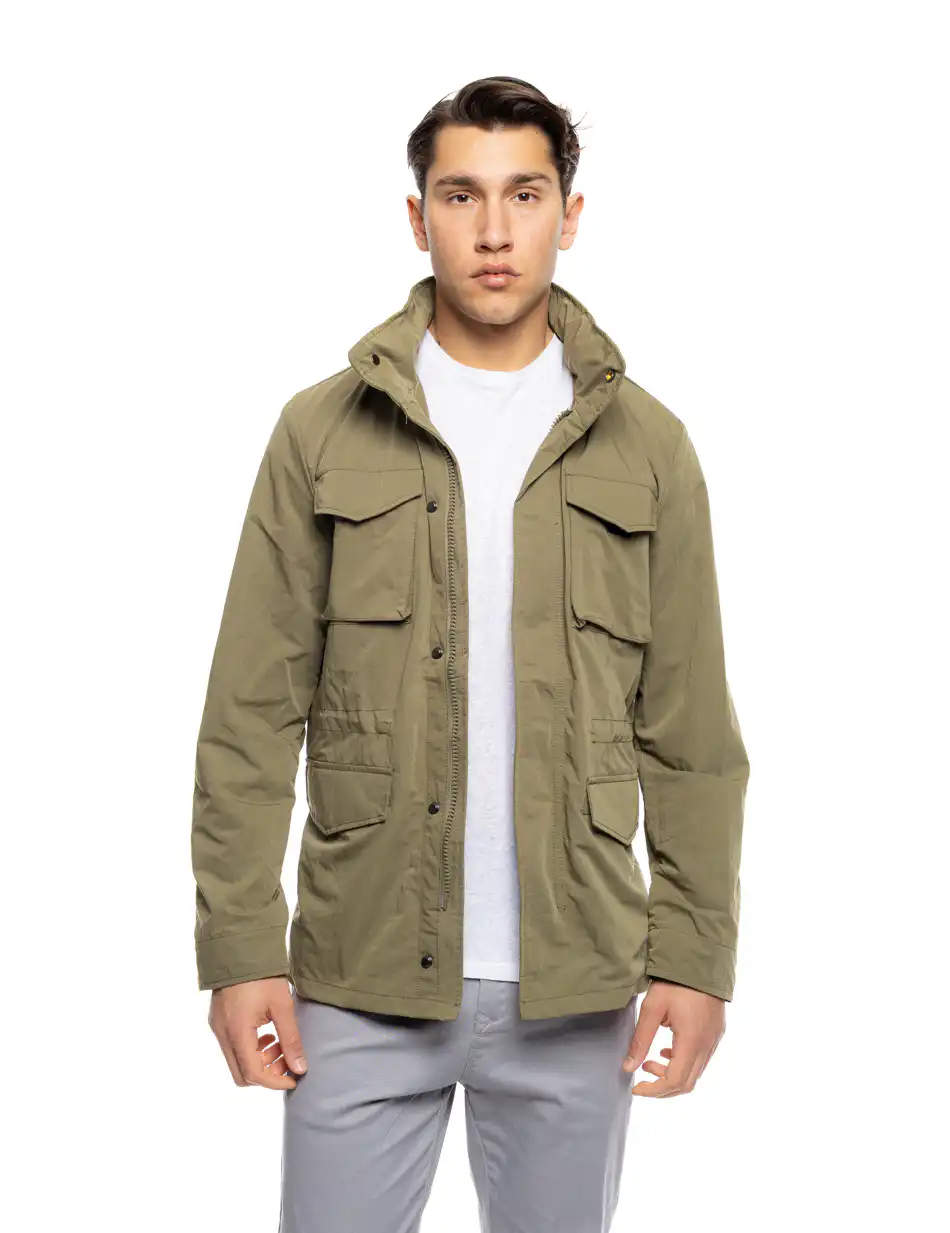 B' Ανδρικό πανωφόρι τύπου σαφαρι με τσεπες 53-201-048 GREEN