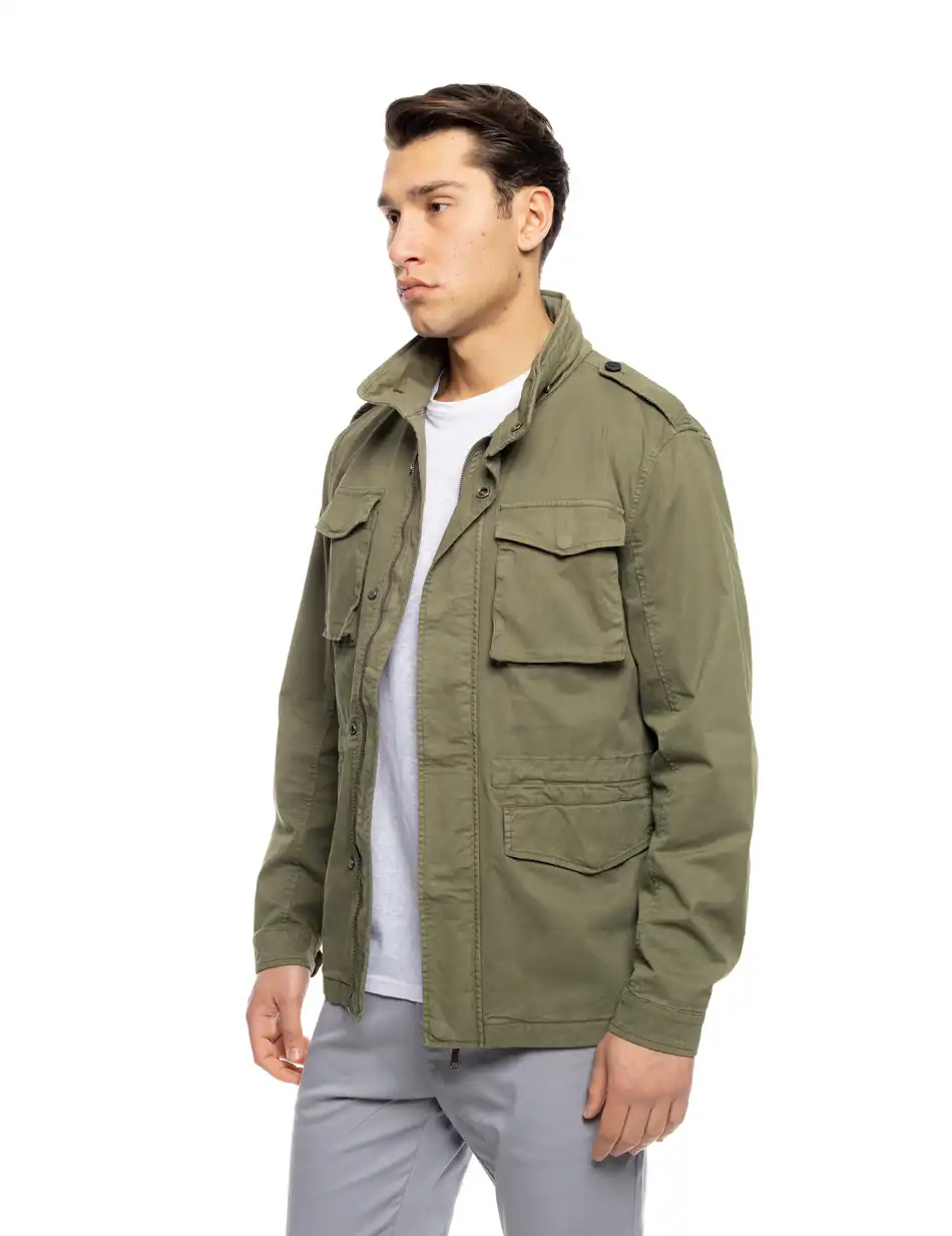 S' Ανδρικό πανωφόρι τύπου σαφαρι με τσεπες 53-201-049 KHAKI