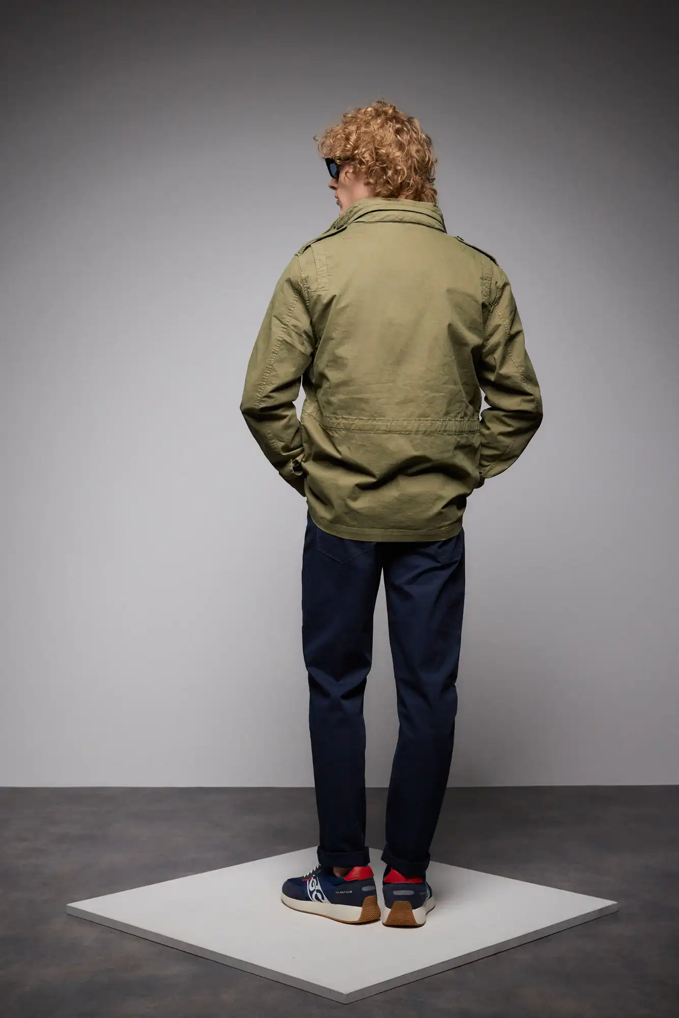 S' Ανδρικό πανωφόρι τύπου σαφαρι με τσεπες 53-201-049 KHAKI