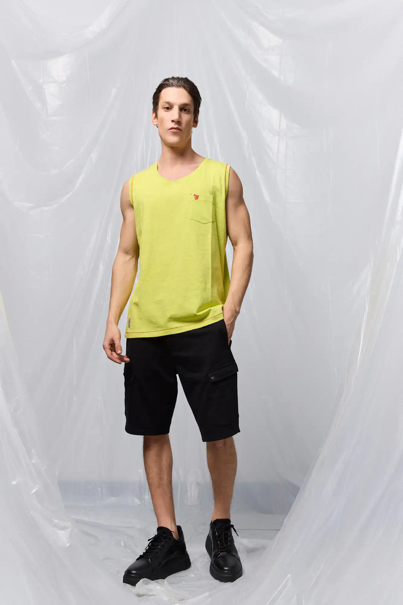 B' Ανδρικό αμάνικο μπλουζάκι 53-206-001 CABBAGE