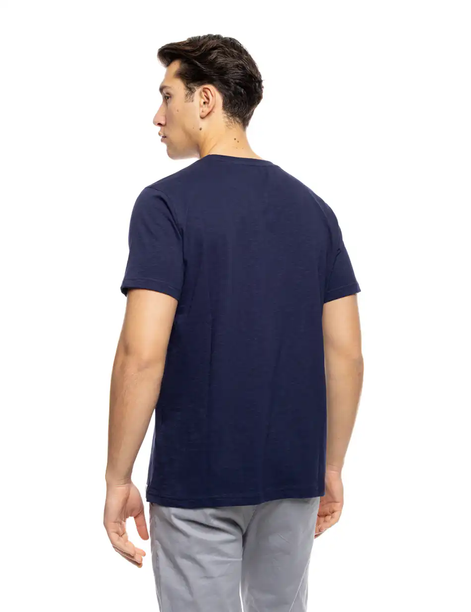 B' Ανδρικό μπλουζάκι με τύπωμα 53-206-002 NAVY