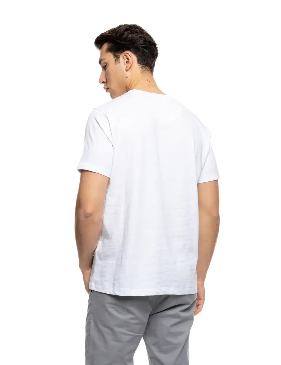 B' Ανδρικο μπλουζάκι με τύπωμα στην πλάτη ''FOREVER SUMMER'' 53-206-003 WHITE