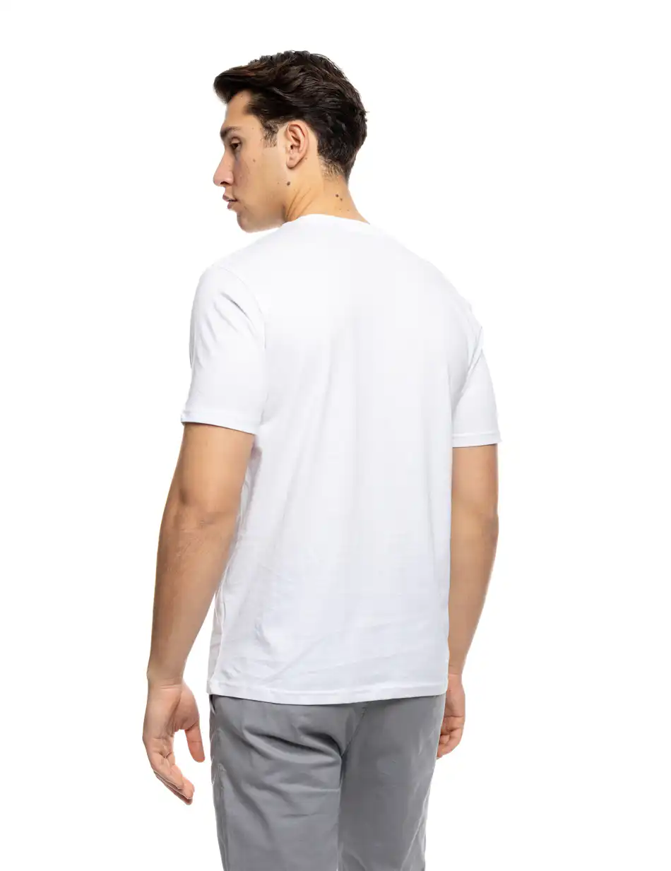 B' Ανδρικό μπλουζάκι με μικρό τύπωμα 53-206-004 WHITE