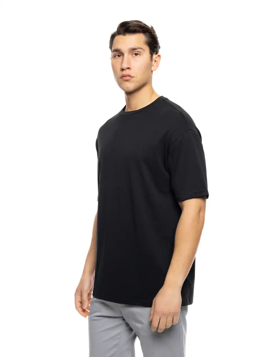 ST' Ανδρικο βαμβακερό μπλουζάκι 53-206-019 BLACK