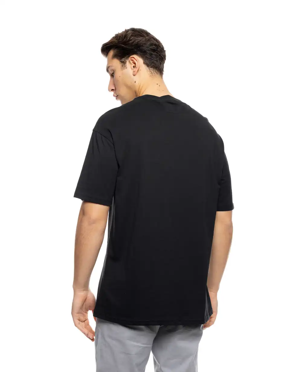 ST' Ανδρικο βαμβακερό μπλουζάκι 53-206-019 BLACK