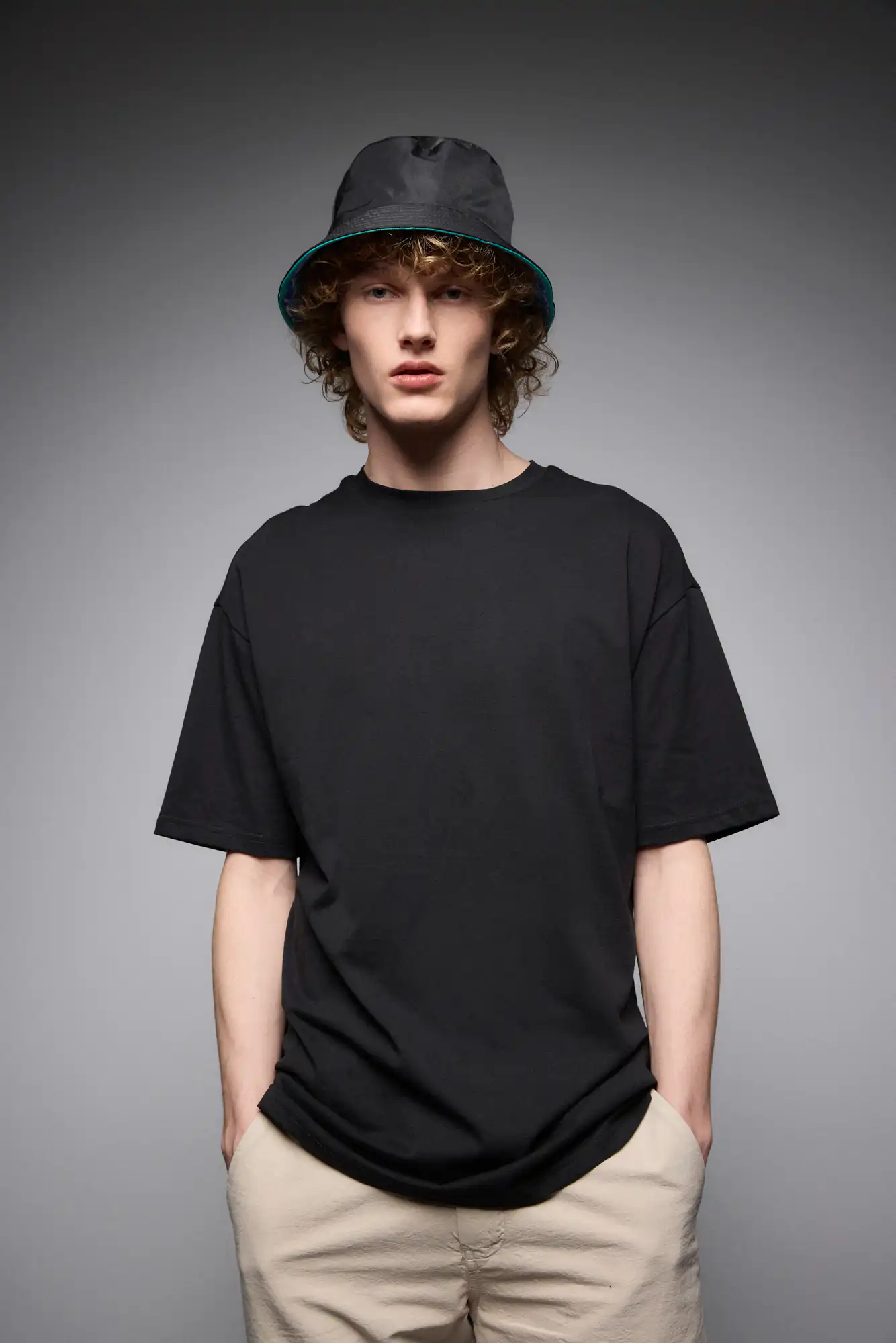 ST' Ανδρικο βαμβακερό μπλουζάκι 53-206-019 BLACK