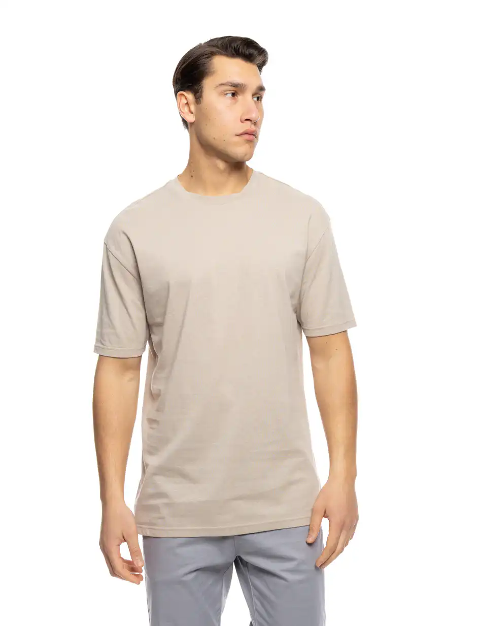 ST' Ανδρικο βαμβακερό μπλουζάκι 53-206-019 BEIGE