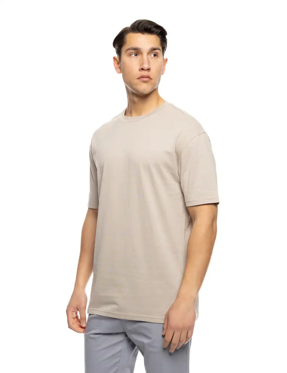 ST' Ανδρικο βαμβακερό μπλουζάκι 53-206-019 BEIGE