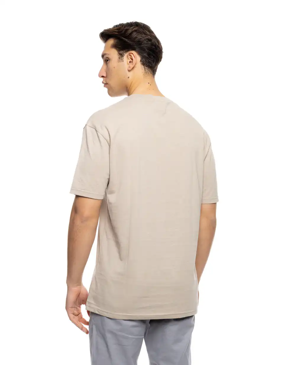 ST' Ανδρικο βαμβακερό μπλουζάκι 53-206-019 BEIGE