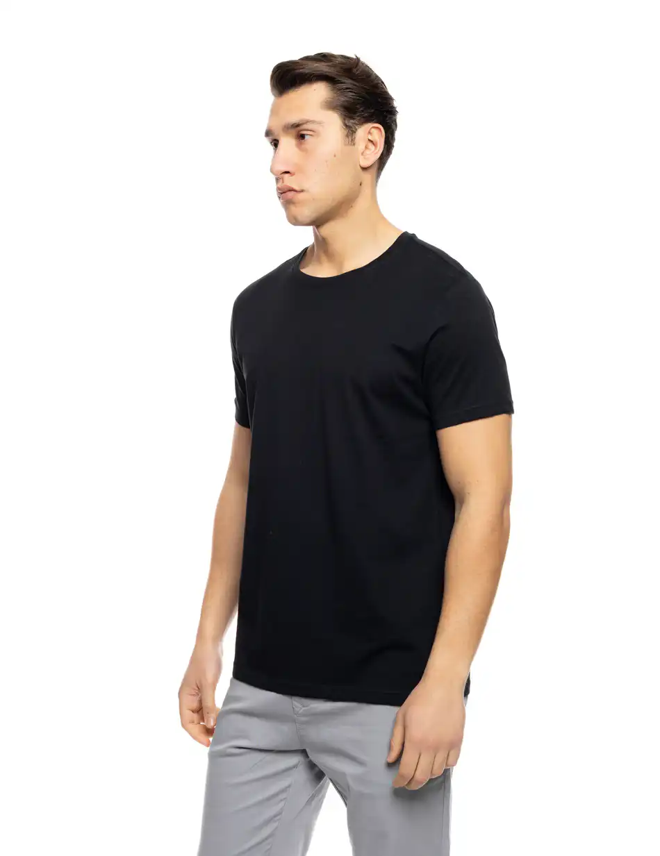 ST' Ανδρικό βαμβακερο t-shirt 53-206-020 BLACK