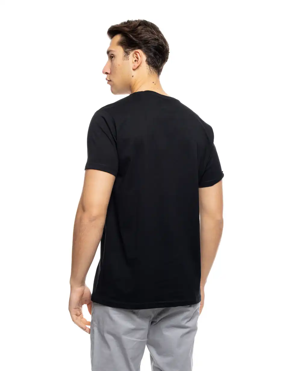 ST' Ανδρικό βαμβακερο t-shirt 53-206-020 BLACK