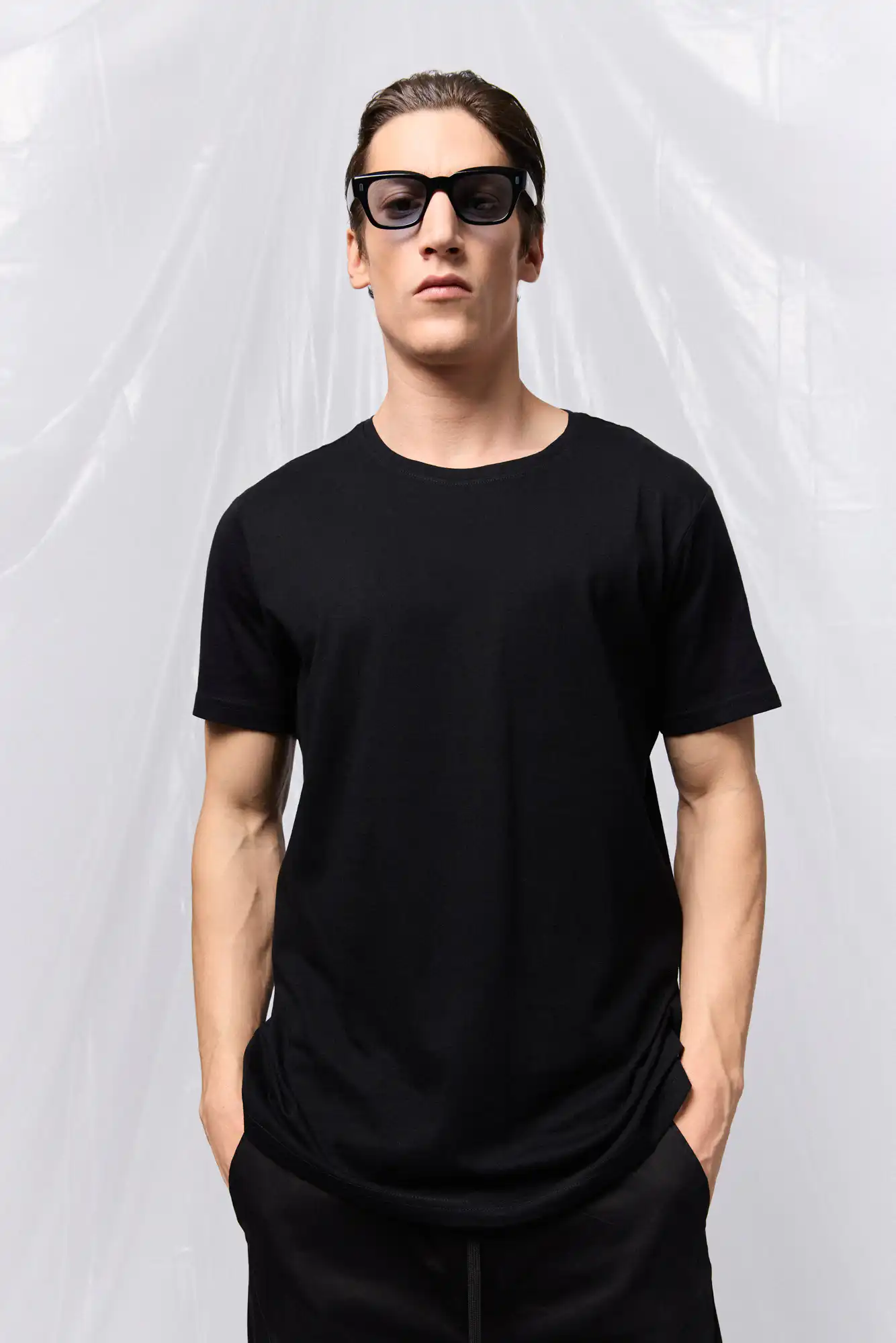 ST' Ανδρικό βαμβακερο t-shirt 53-206-020 BLACK