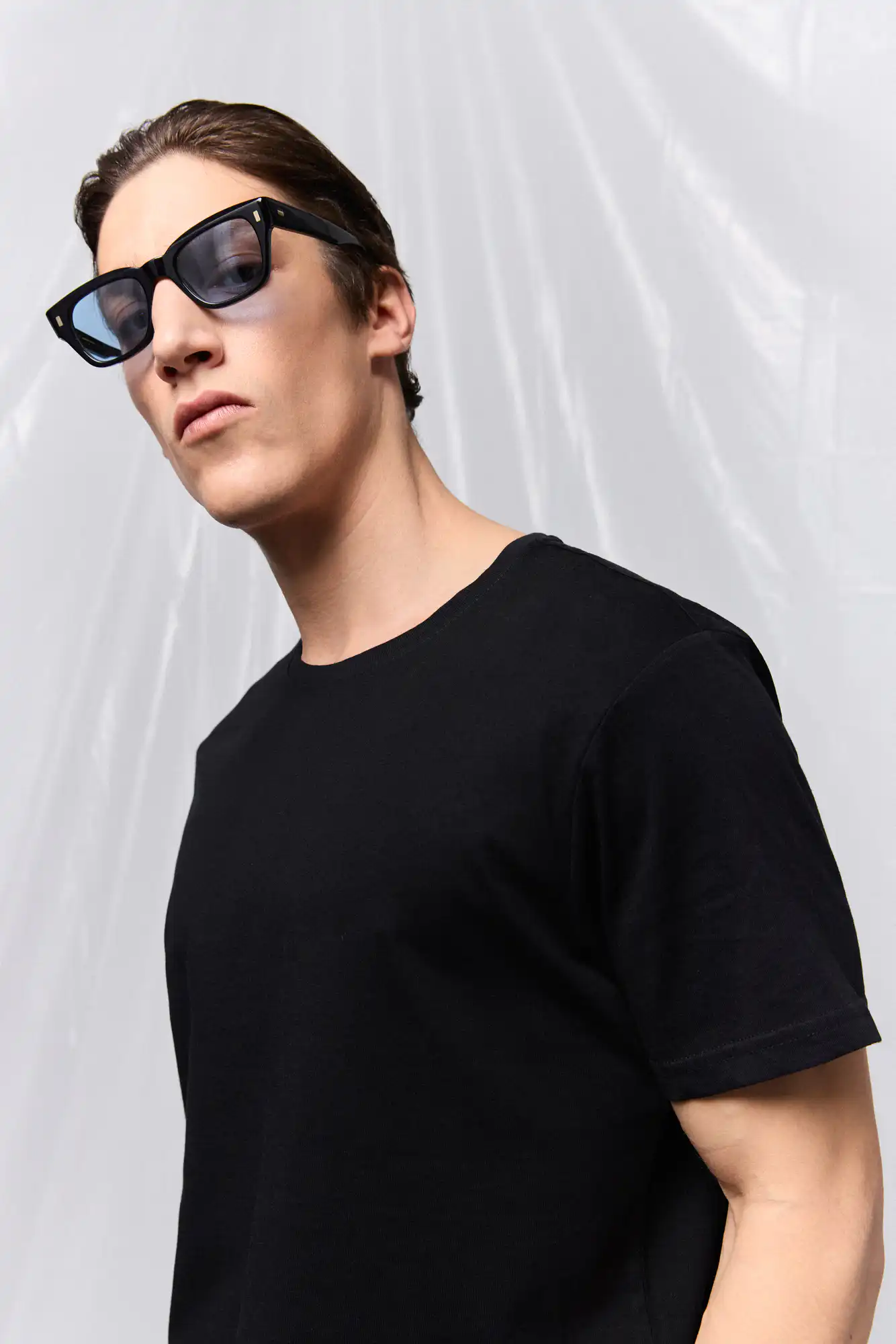 ST' Ανδρικό βαμβακερο t-shirt 53-206-020 BLACK