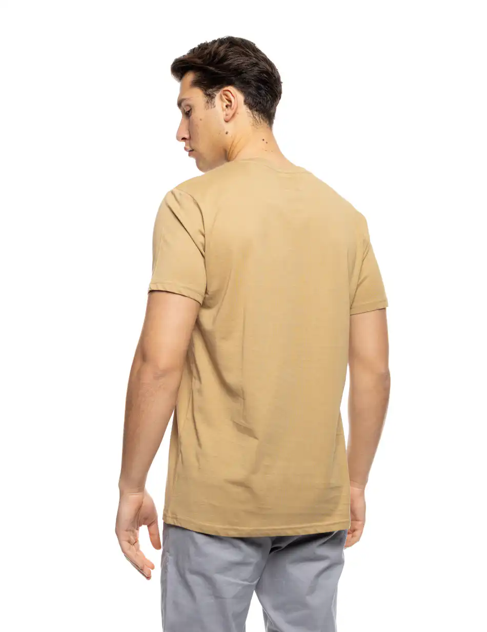 ST' Ανδρικό βαμβακερο t-shirt 53-206-020 BEIGE