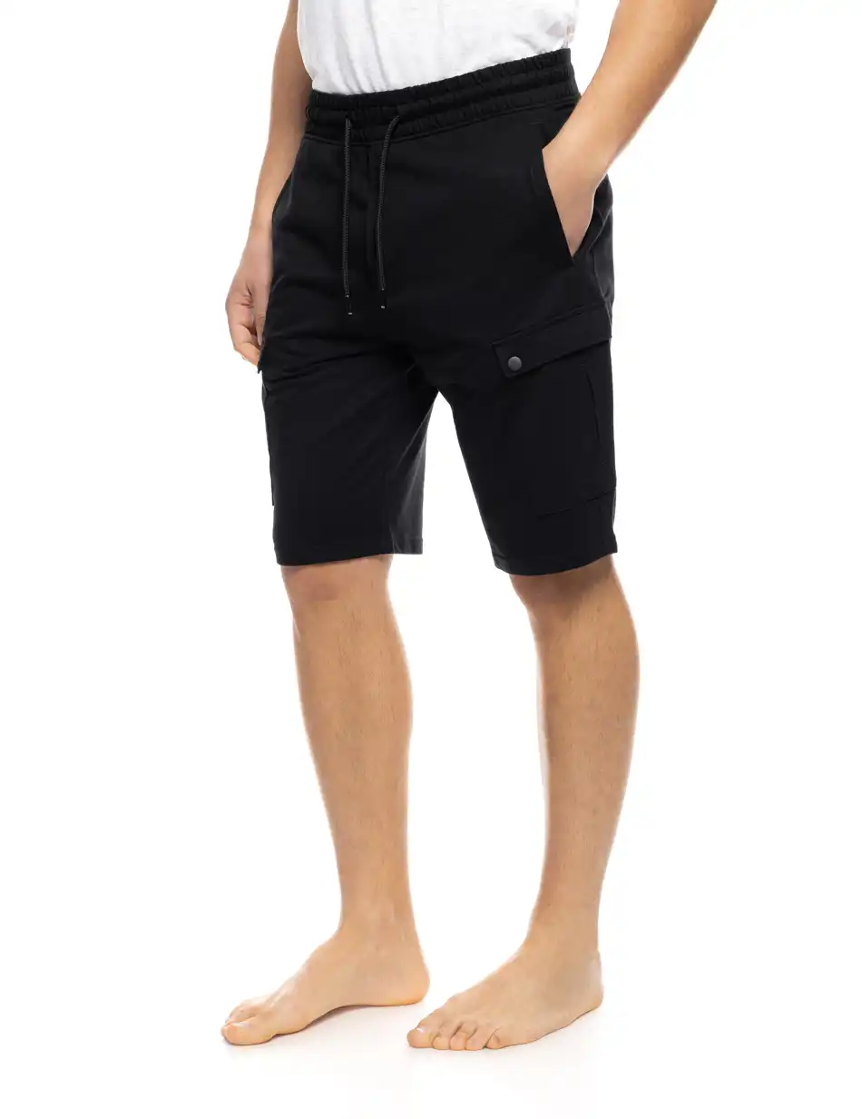 B' Ανδρική βερμούδα cargo με λάστιχο 53-221-006 BLACK