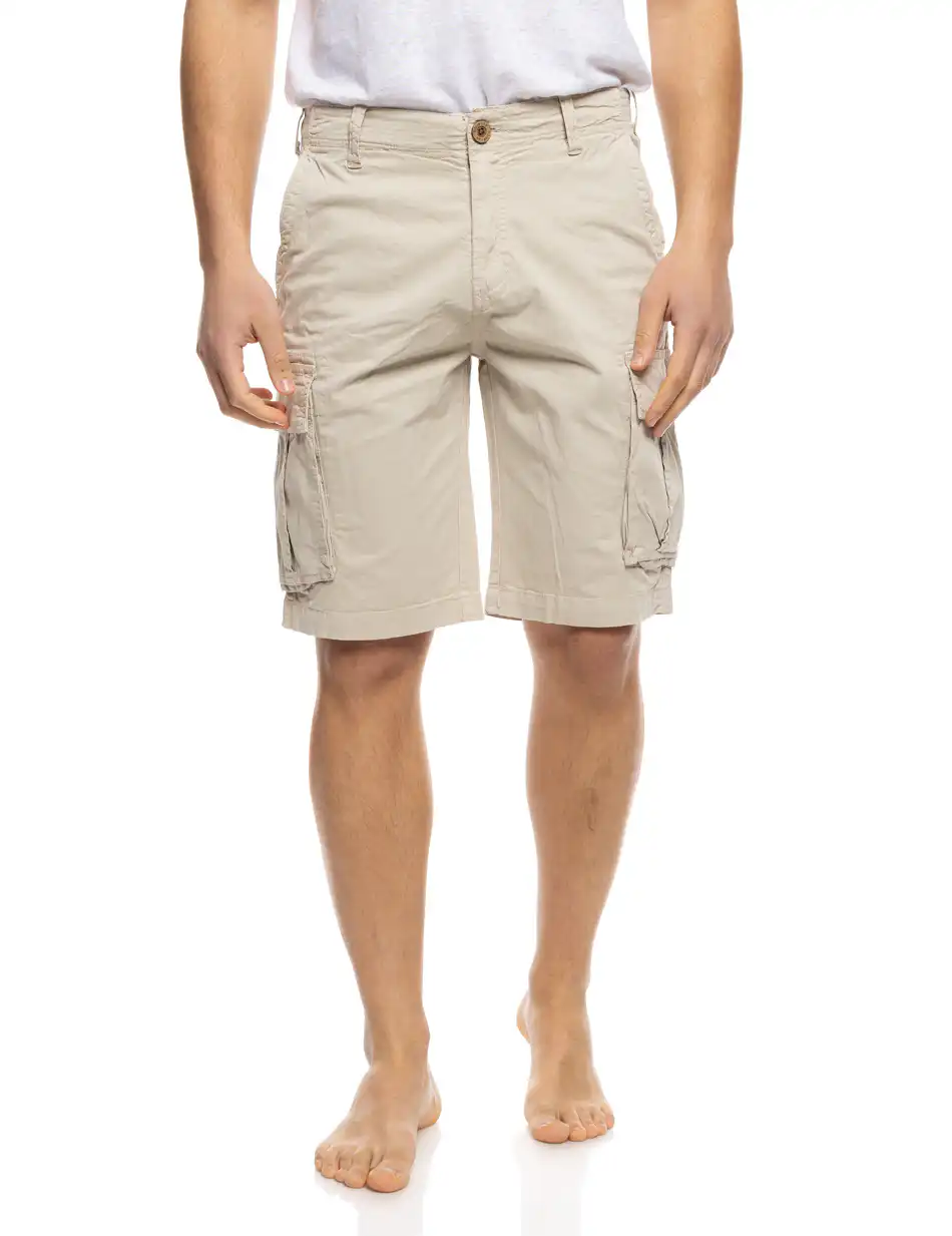 B' Ανδρική βερμούδα cargo 53-221-007 BEIGE