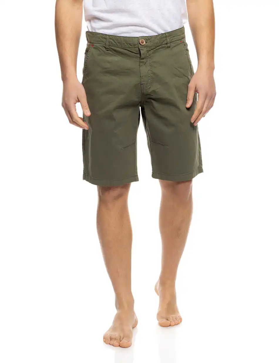 B' Ανδρική πεντάτσεπη βερμούδα 53-221-009 KHAKI