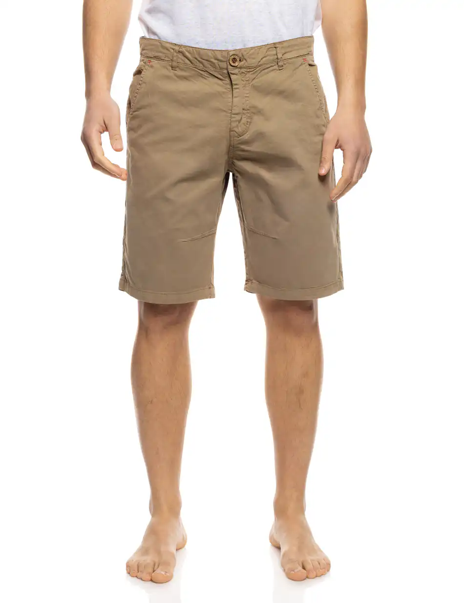 B' Ανδρική πεντάτσεπη βερμούδα 53-221-009 DK BEIGE