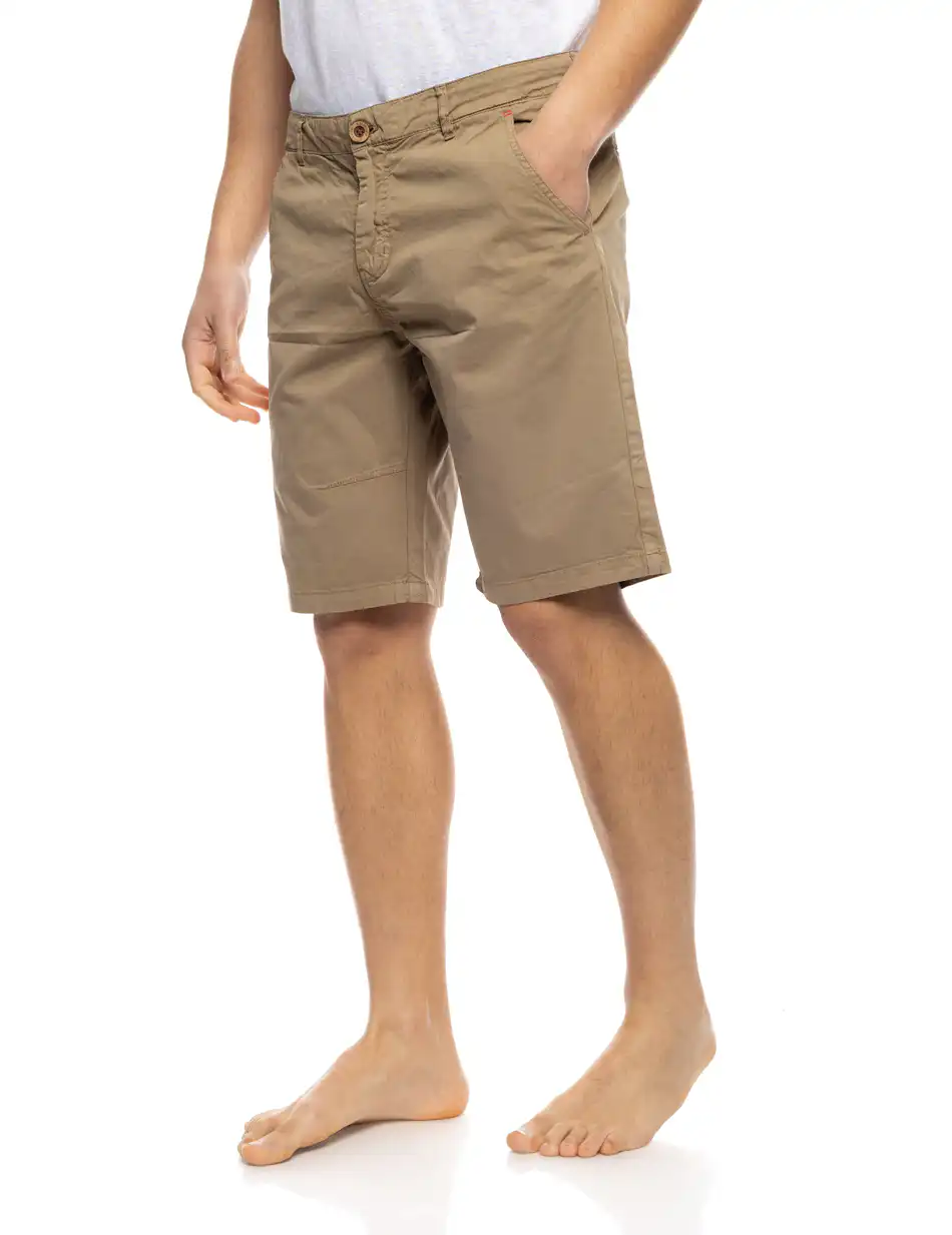 B' Ανδρική πεντάτσεπη βερμούδα 53-221-009 DK BEIGE