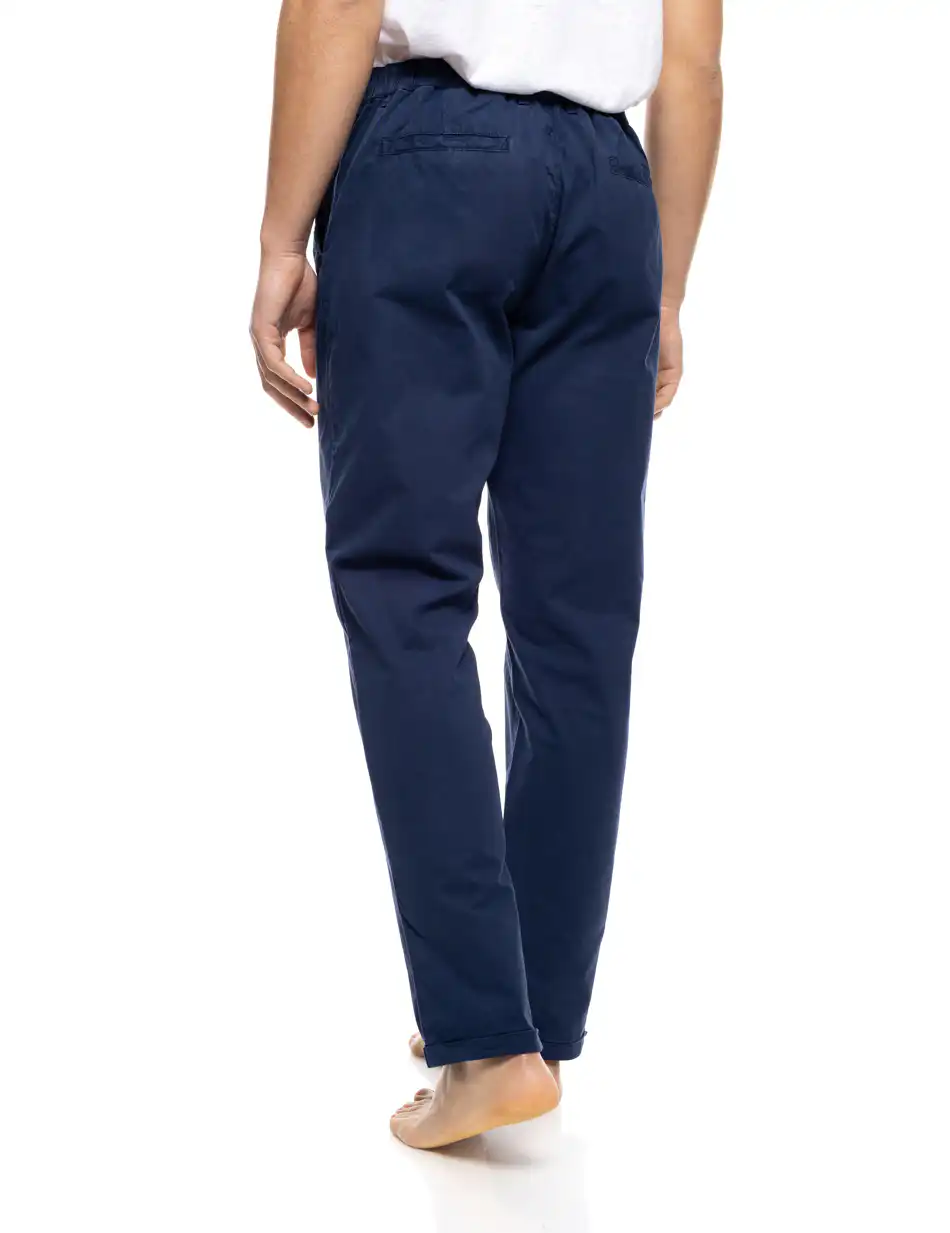 B' Ανδρικό παντελόνι chinos με πίσω ελαστικό ζωνάρι 53-241-003 NAVY