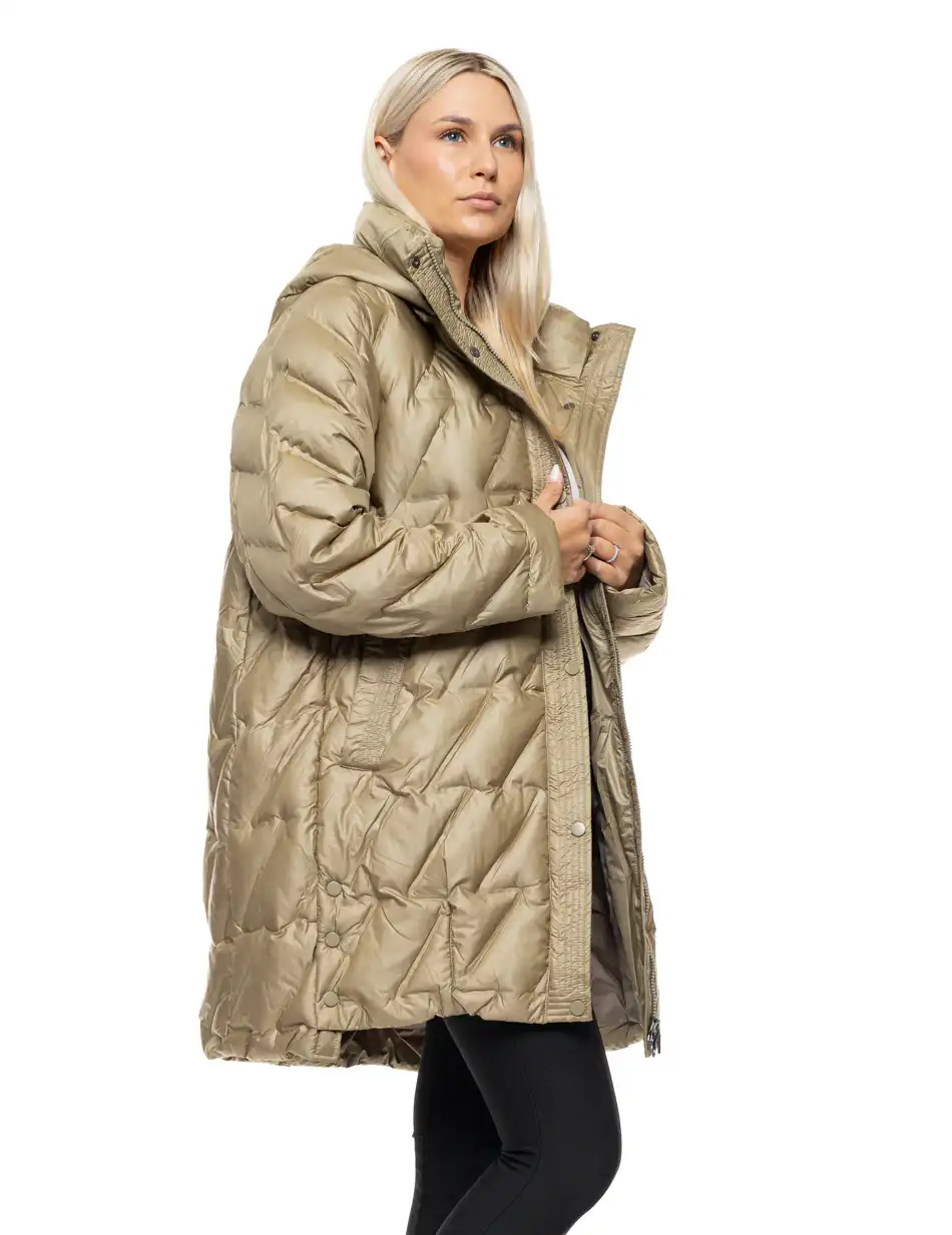 Biston Γυναικείο demi μπουφάν με ενσωματωμένη κουκούλα 54-101-001 GREEN