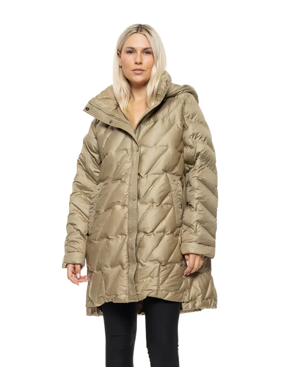 Biston Γυναικείο demi μπουφάν με ενσωματωμένη κουκούλα 54-101-001 GREEN