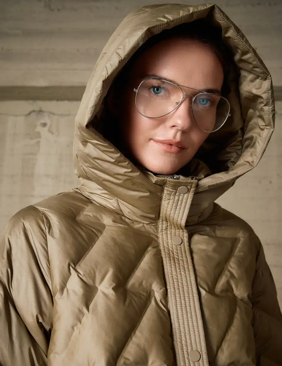 Biston Γυναικείο demi μπουφάν με ενσωματωμένη κουκούλα 54-101-001 GREEN