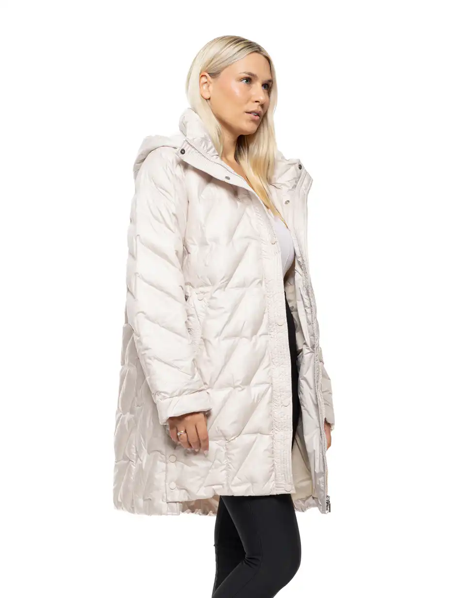 Biston Γυναικείο demi μπουφάν με ενσωματωμένη κουκούλα 54-101-001 LT BEIGE