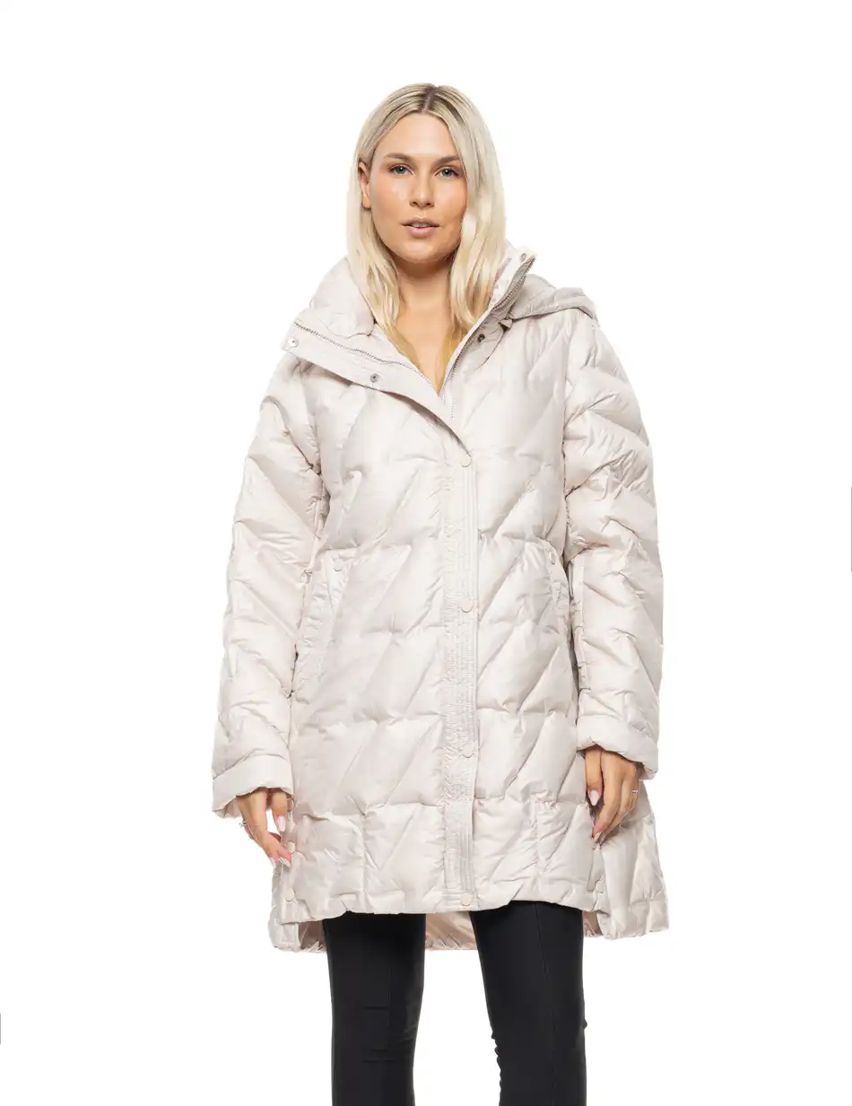 Biston Γυναικείο demi μπουφάν με ενσωματωμένη κουκούλα 54-101-001 LT BEIGE