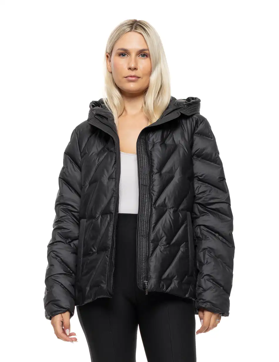 Splendid Γυναικείο demi μπουφάν με ενσωματωμένη κουκούλα 54-101-005 BLACK