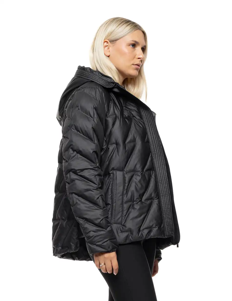 Splendid Γυναικείο demi μπουφάν με ενσωματωμένη κουκούλα 54-101-005 BLACK