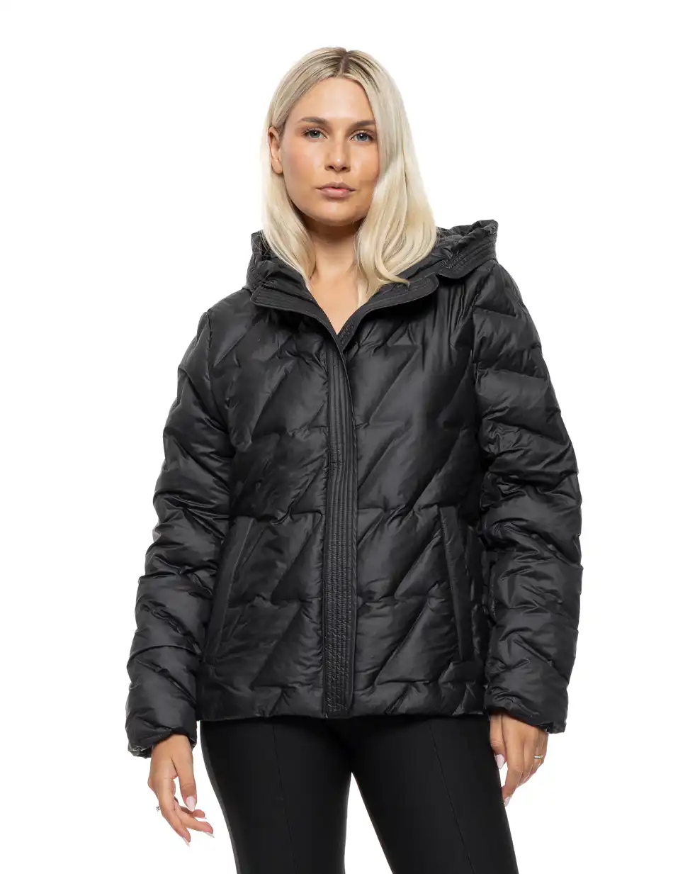 Splendid Γυναικείο demi μπουφάν με ενσωματωμένη κουκούλα 54-101-005 BLACK