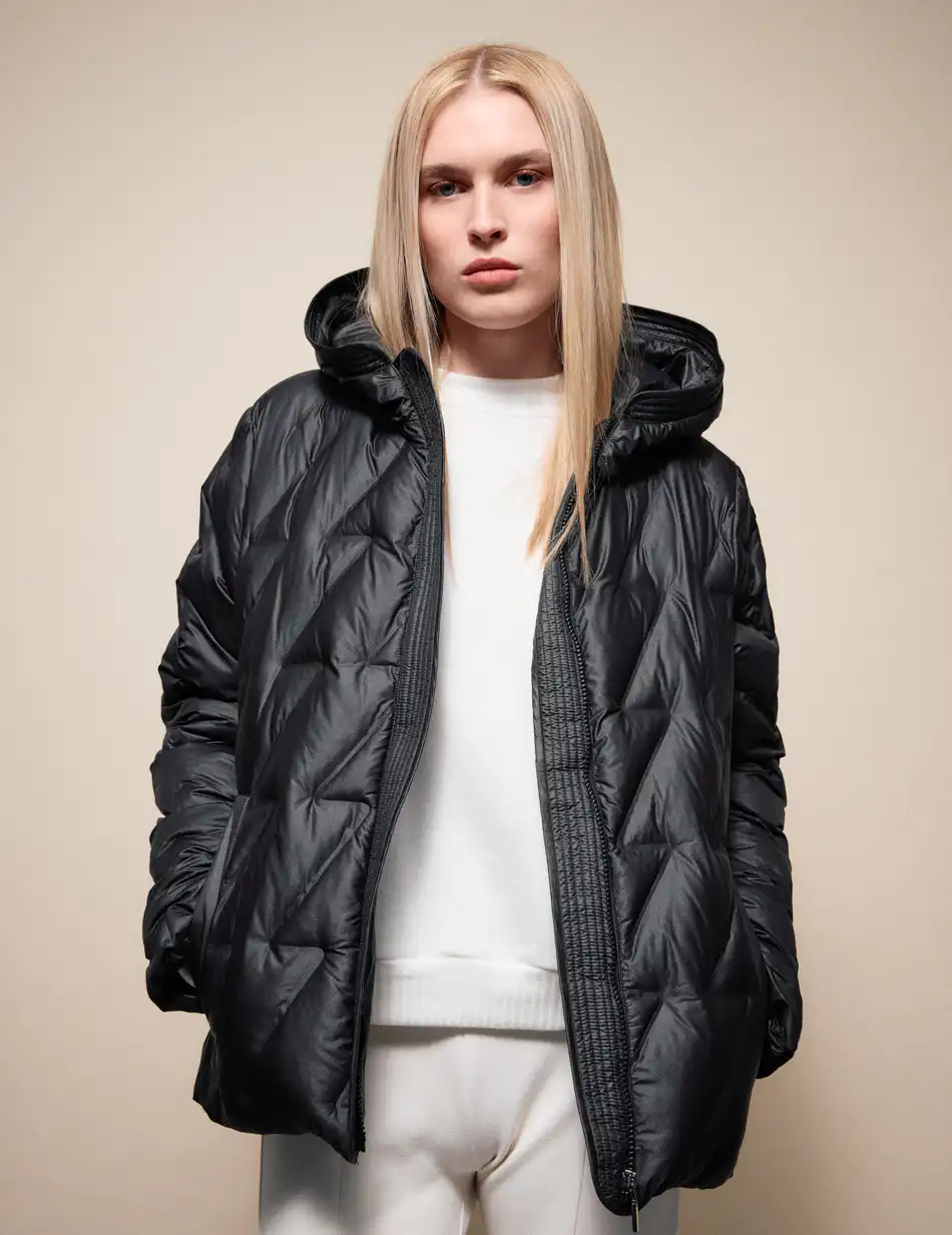 Splendid Γυναικείο demi μπουφάν με ενσωματωμένη κουκούλα 54-101-005 BLACK