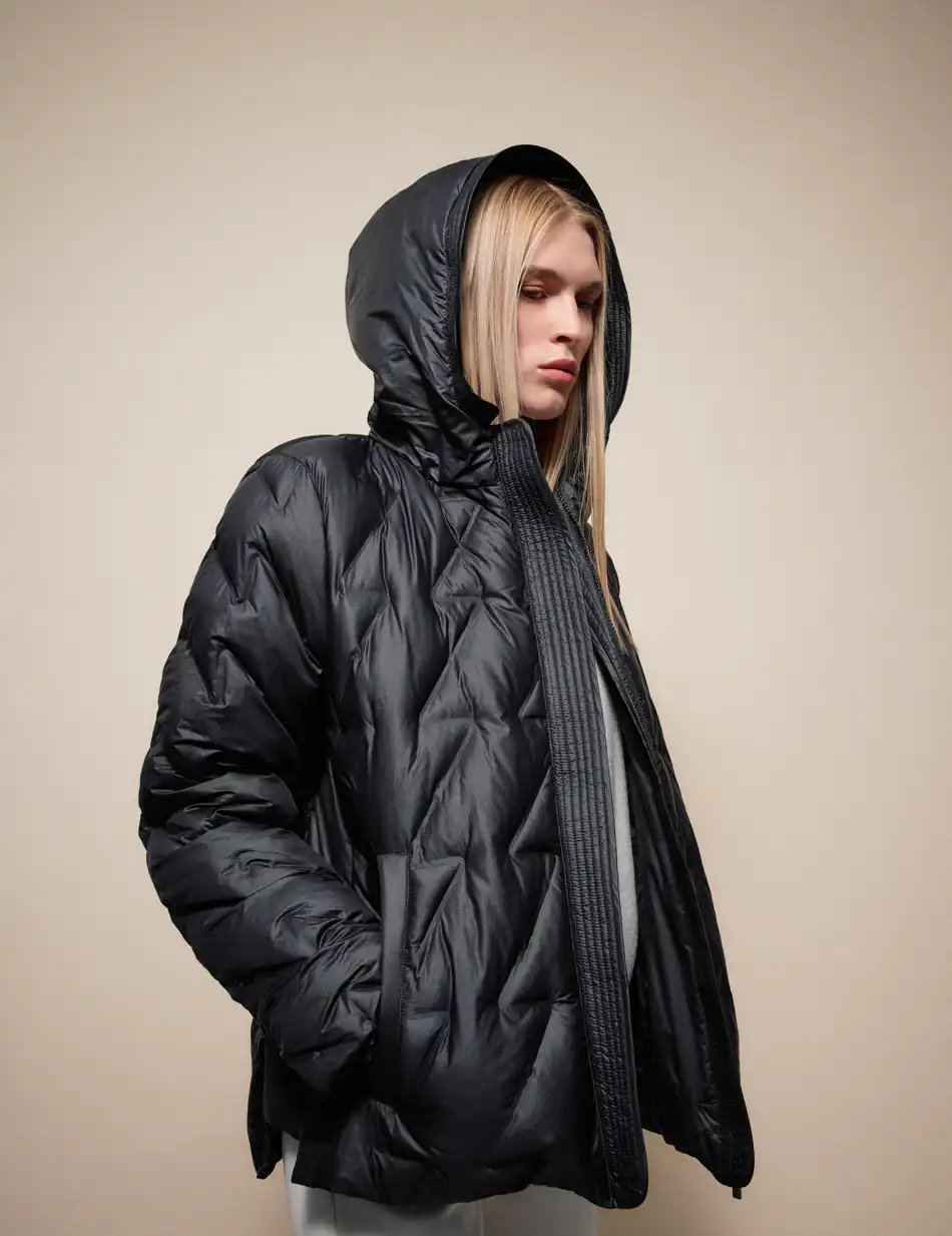 Splendid Γυναικείο demi μπουφάν με ενσωματωμένη κουκούλα 54-101-005 BLACK