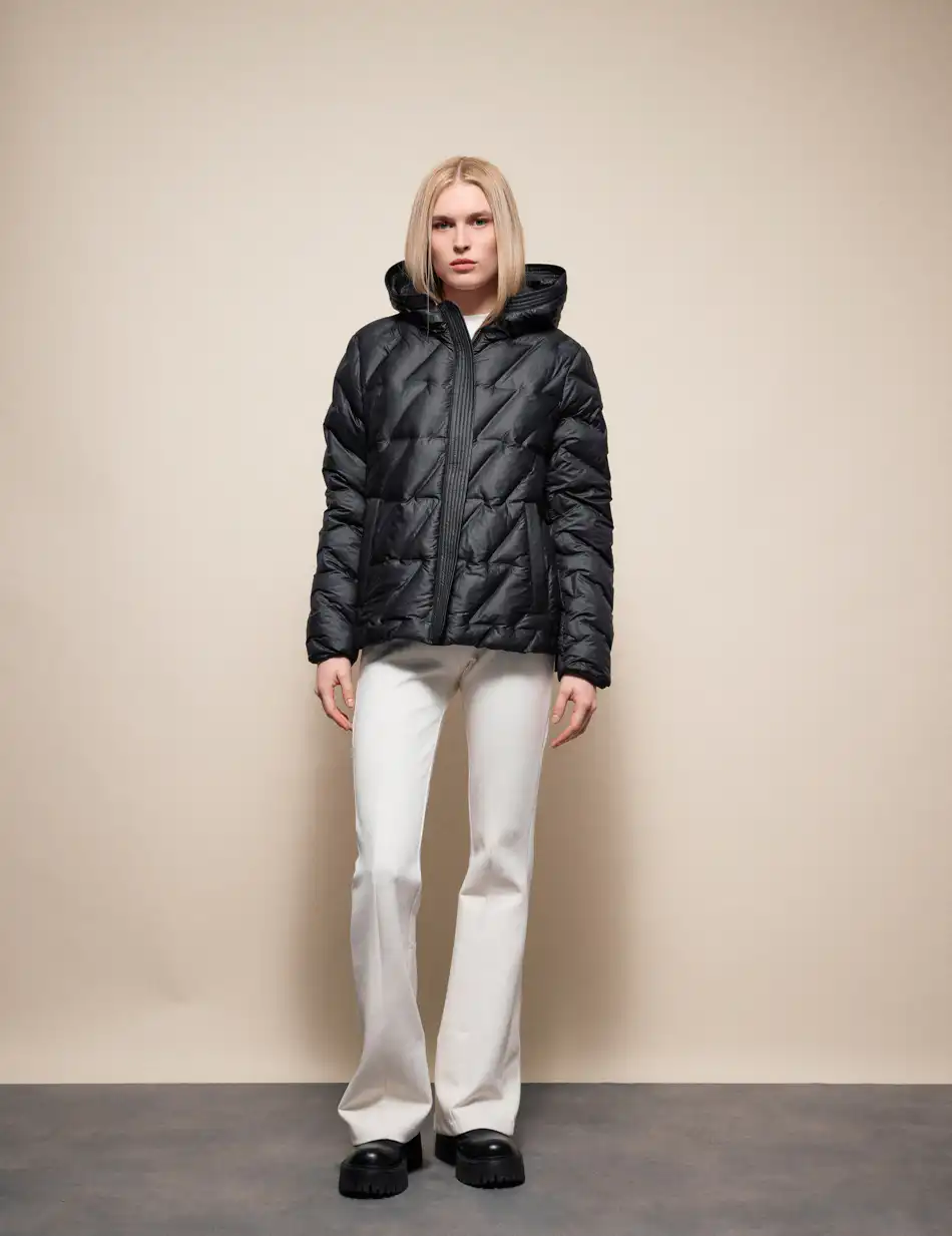 Splendid Γυναικείο demi μπουφάν με ενσωματωμένη κουκούλα 54-101-005 BLACK