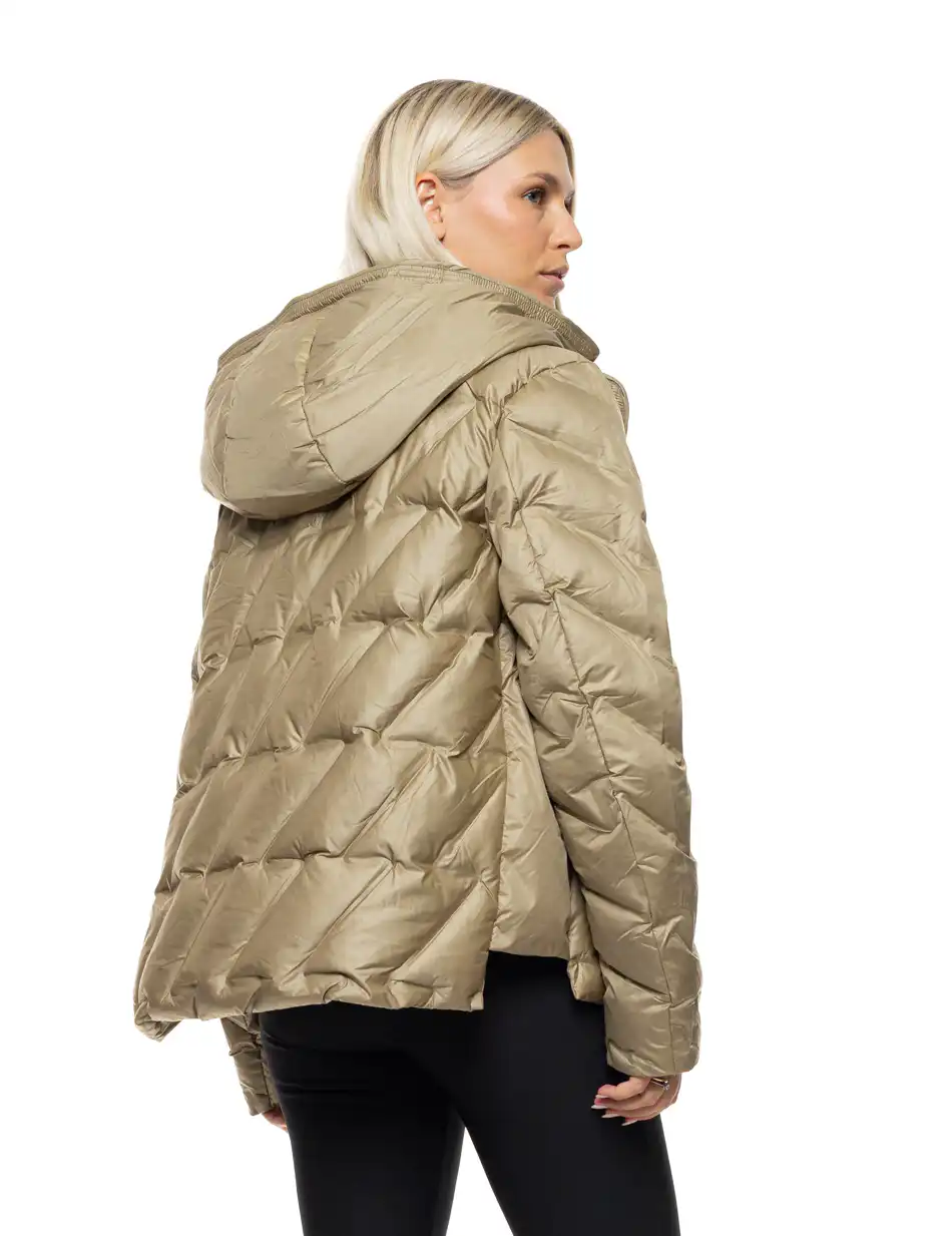 Splendid Γυναικείο demi μπουφάν με ενσωματωμένη κουκούλα 54-101-005 GREEN