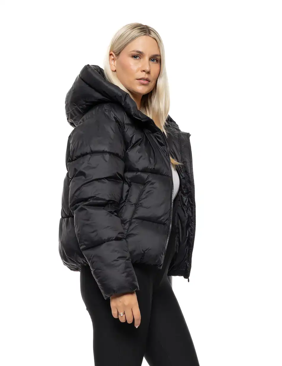 Splendid Γυναικείο κοντό μπουφάν με ενσωματωμένη κουκούλα 54-101-021 BLACK