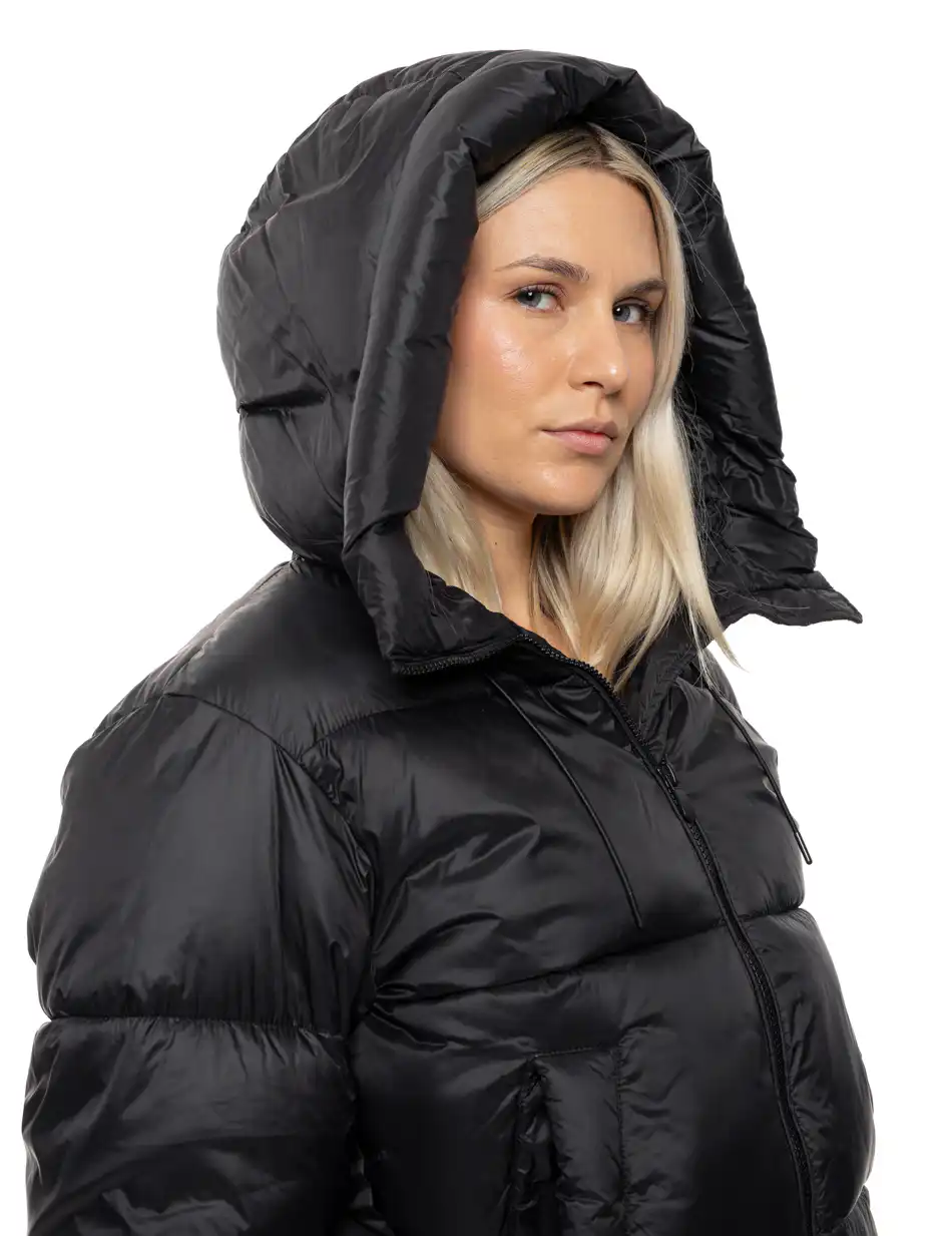 Splendid Γυναικείο κοντό μπουφάν με ενσωματωμένη κουκούλα 54-101-021 BLACK