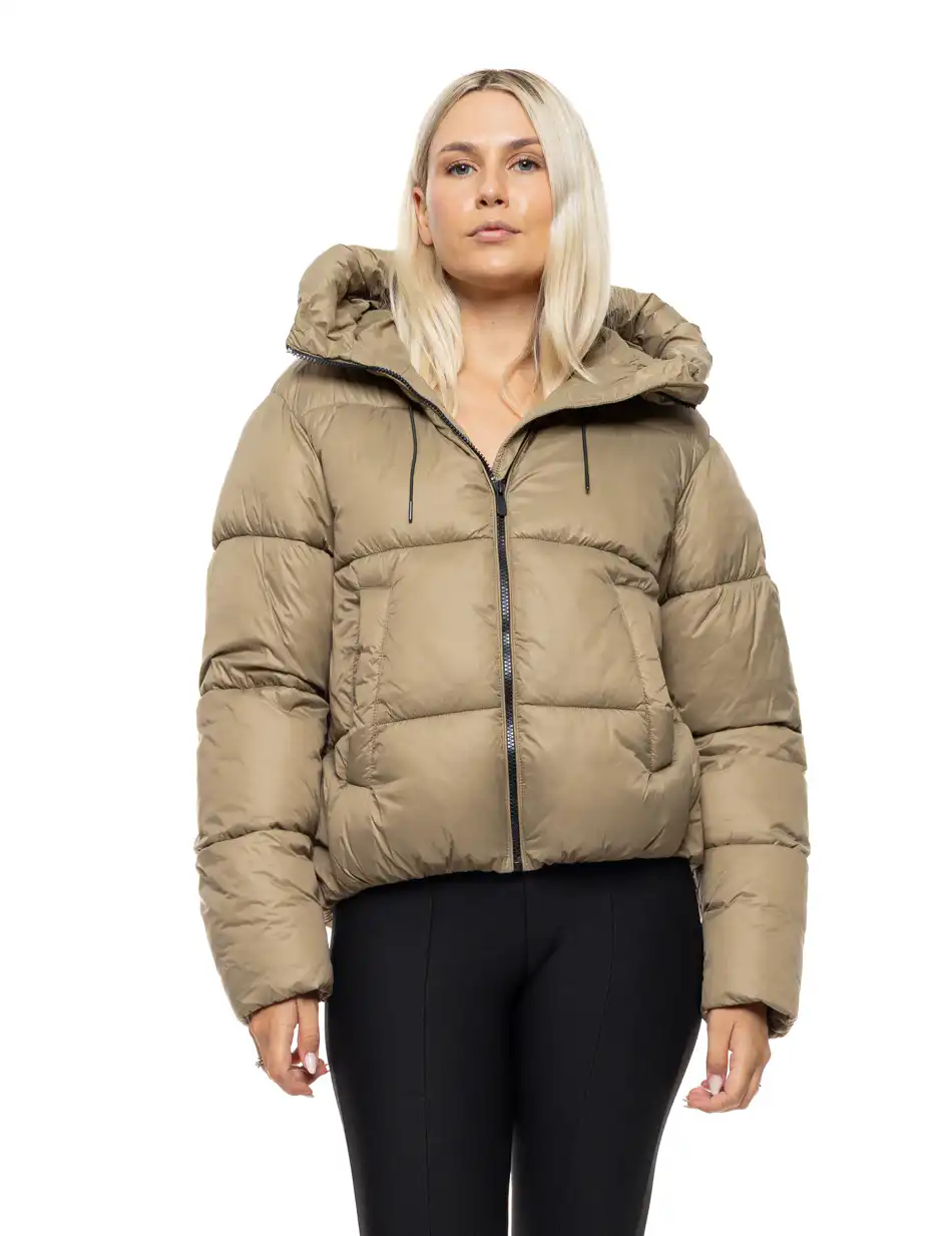 Splendid Γυναικείο κοντό μπουφάν με ενσωματωμένη κουκούλα 54-101-021 OLIVE